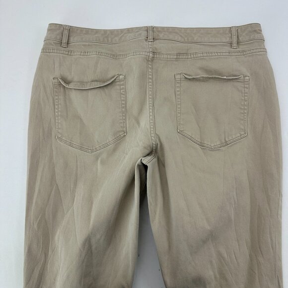 Coldwater Creek Natural Fit Straight Women's size 16 Khaki Beige Chino Pants - Picture 5 of 5